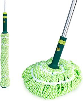 Photo 1 of MICROFIBER TWIST MOP WITH SPACE SAVING EXTENDABLE STAINLESS STEEL HANDLE EASY SQUEEZE TWIST DESIGN NEW