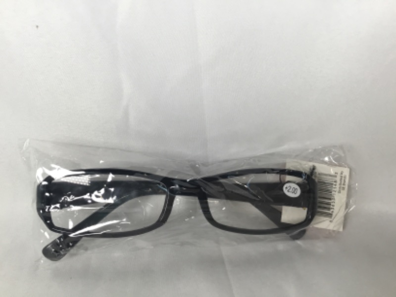 Photo 3 of BLACK  +2.00 READING GLASSES BIFOCAL STYLE NEW