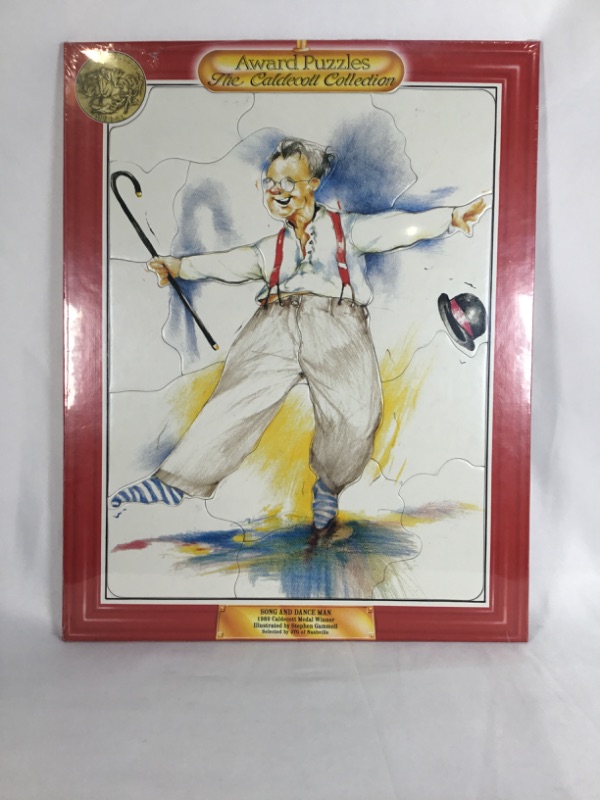 Photo 1 of SONG AND DANCE MAN PLATE FRAMED TRAY PUZZLE LARGE 19 PIECE OVERALL SIZE 14.75 X 11.5 INCHES NEW