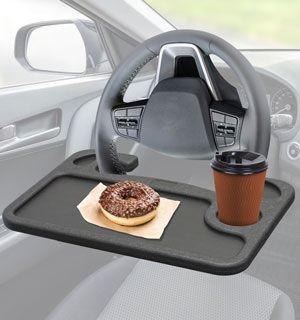 Photo 1 of MUTLI PURPOSE AUTO TRAVEL TRAY, MOUNTS ON THE STEERING WHEEL IN MINUTES  SLIM AND LIGHTWEIGHT NEW