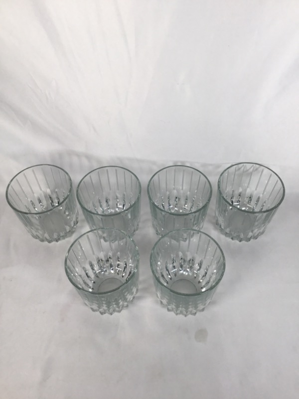 Photo 2 of 6 PIECE CRYSTAL CUP SET 3.5D X 4H INCH USED 