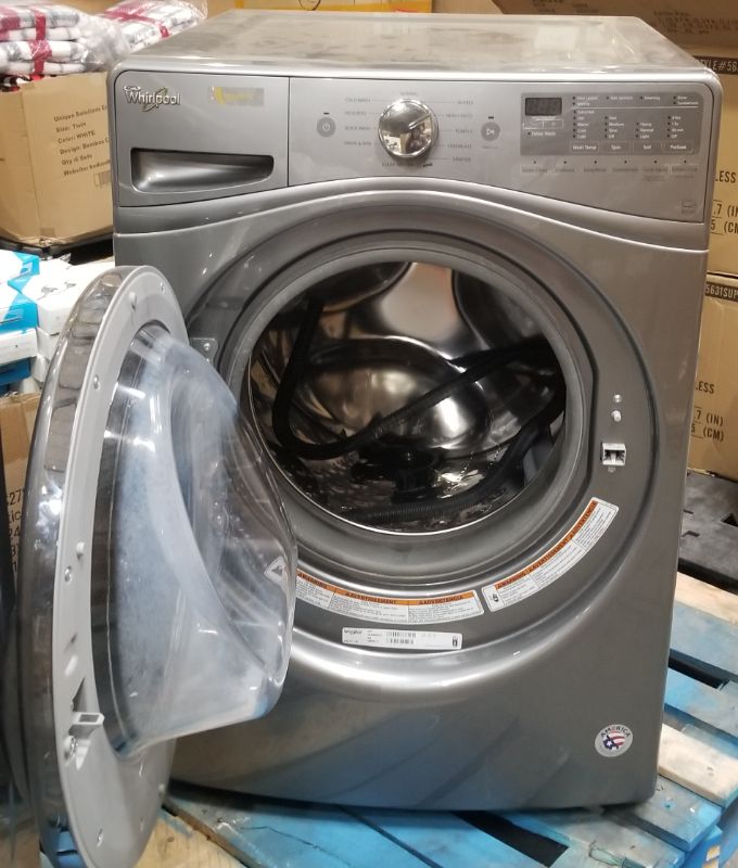 Photo 8 of WHIRLPOOL 27 INCH FRONT LOAD DIGITAL WASHER WITH STEAM, TUMBLE FRESH, COLOR LAST, AND PRESOAK OPTIONS 4.5 CU FT. CAPACITY ENERGY STAR QUALIFIED MODEL NUMBER WFW85HEFC  USED 