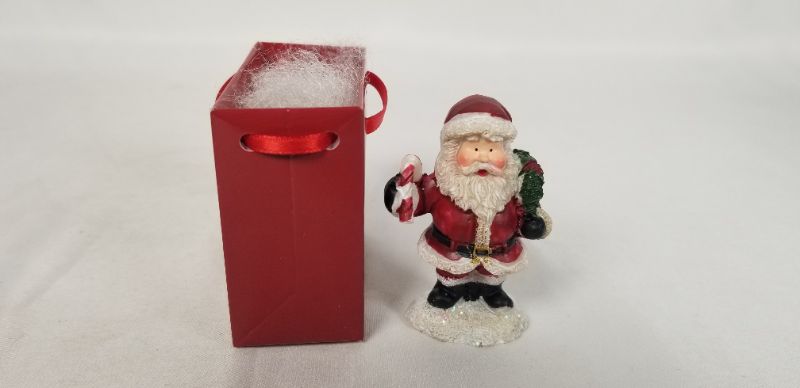 Photo 4 of MINI RESIN SANTA INSIDE A CHRISTMAS GIFT BAG NEW 