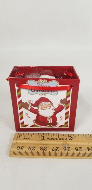 Photo 6 of MINI RESIN SANTA INSIDE A CHRISTMAS GIFT BAG NEW 