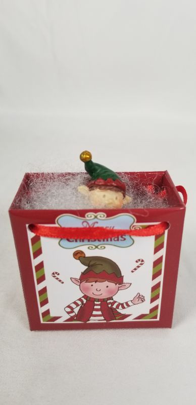 Photo 5 of MINI RESIN SANTA INSIDE A CHRISTMAS GIFT BAG NEW 