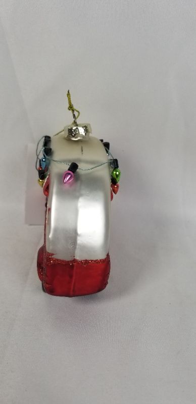 Photo 2 of FUN GLASS CHRISTMAS CAMPER ORNAMENT 4 X 1.18 X 3.5H INCHES NEW 