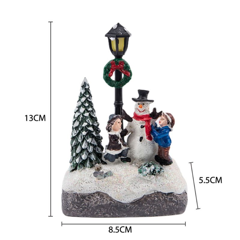 Photo 1 of MINI SNOWMAN CHRISTMAS DECOR WITH LED LIGHTS RESIN 3 X 2 X 5H INCHES NEW 