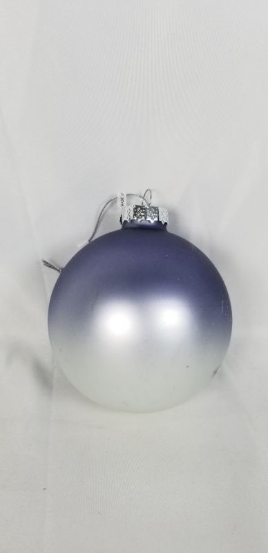 Photo 2 of 4 INCH ROUND BALL ORNAMENT WITH WINTER CHURCH CHRISTMAS SCENE NEW 