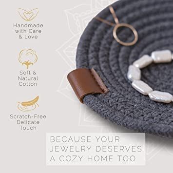 Photo 2 of DARK GRAY COTTON ROPE JEWELRY TRAY NEW 