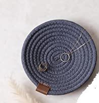 Photo 1 of DARK GRAY COTTON ROPE JEWELRY TRAY NEW 