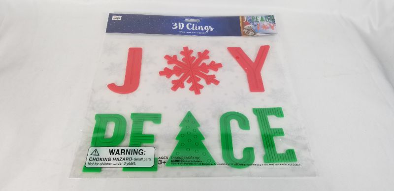Photo 1 of JOY AND PEACE 3D CHRISTMAS HOLIDAY CLINGS NEW