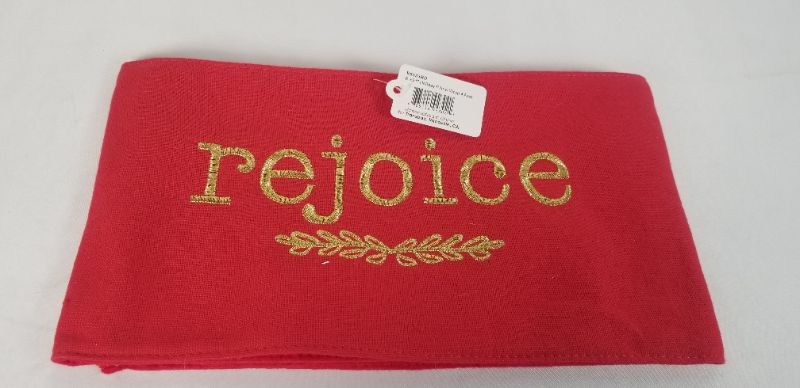 Photo 2 of RED REJOICE HOLIDAY PILLOW WRAP 100 PERCENT COTTON VELCRO CLOSURE 6 X 31L INCHES NEW