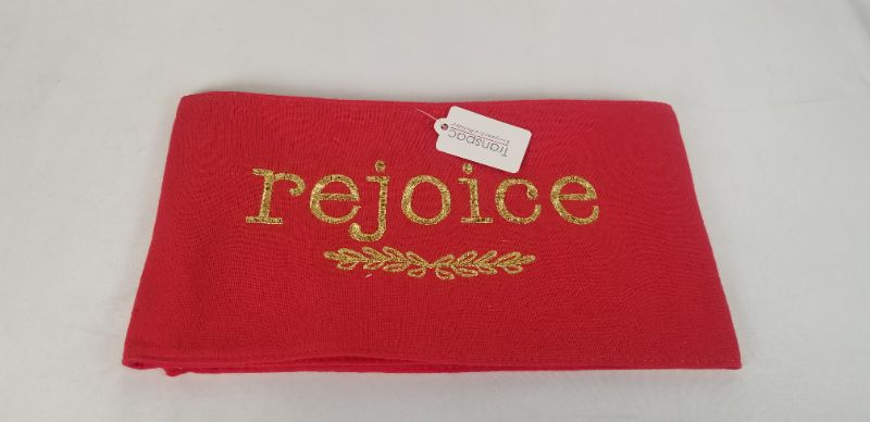 Photo 1 of RED REJOICE HOLIDAY PILLOW WRAP 100 PERCENT COTTON VELCRO CLOSURE 6 X 31L INCHES NEW