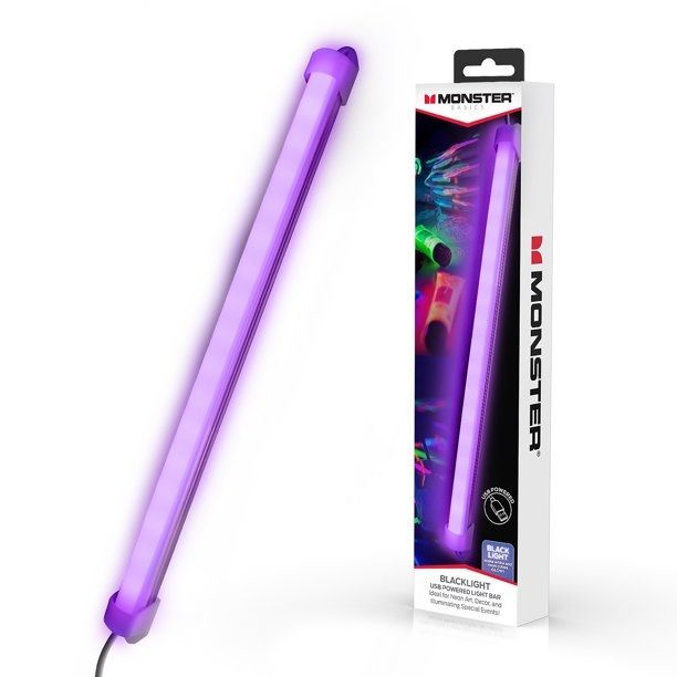 Photo 1 of BLACKLIGHT USB POWERED LIGHT BAR IDEAL FOR NEON ART,DECOR AND ILLUMINATING SPEACIAL EVENTS BLACK LIGHT MAKES WHITE AND NEON COLORS GLOW NEW 