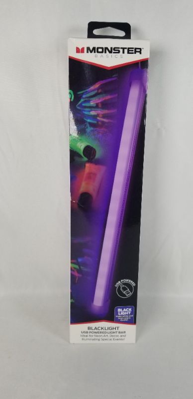 Photo 3 of BLACKLIGHT USB POWERED LIGHT BAR IDEAL FOR NEON ART,DECOR AND ILLUMINATING SPEACIAL EVENTS BLACK LIGHT MAKES WHITE AND NEON COLORS GLOW NEW 