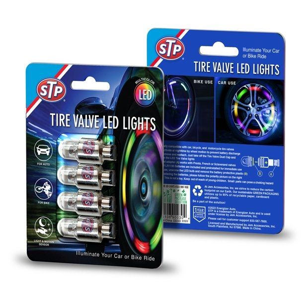 Photo 1 of 1 PACK MULTICOLOR LED TIRE VALVE LED LIGHTS LET AND MOTION SENSOR ILLUMINATE YOUR CAR OR BIKE RIDE NEW 