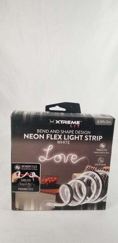Photo 4 of BEND AND SHAPE DESIGN NEON FLEX LIGHT STRIP WHITE USB POWERED BUILT-IN 36" CORD 6.5FT LENGTH NEW