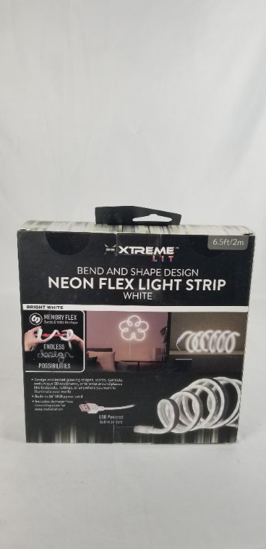 Photo 5 of BEND AND SHAPE DESIGN NEON FLEX LIGHT STRIP WHITE USB POWERED BUILT-IN 36" CORD 6.5FT LENGTH NEW