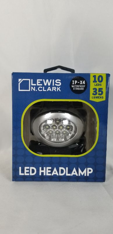 Photo 1 of SILVER URBAN GEAR HEADLAMP 10 LED 35 LUMENS NEW 