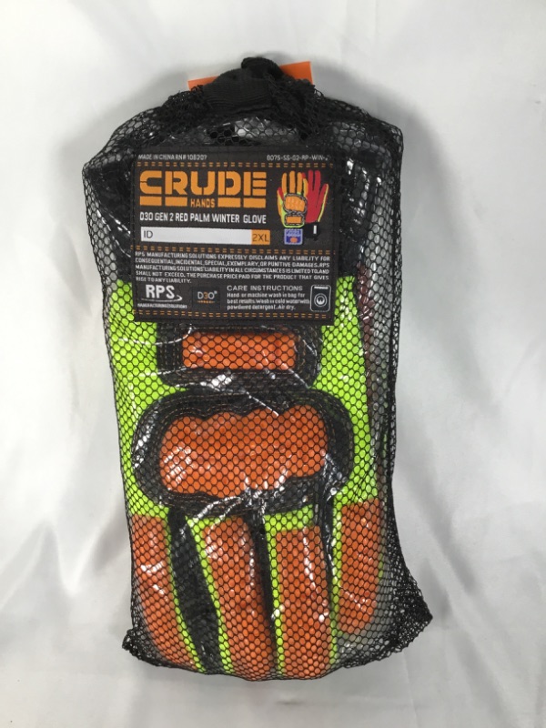 Photo 1 of 2XL CRUDE HANDS D30 GEN 2 RED PALM WINTER GLOVE NEW  