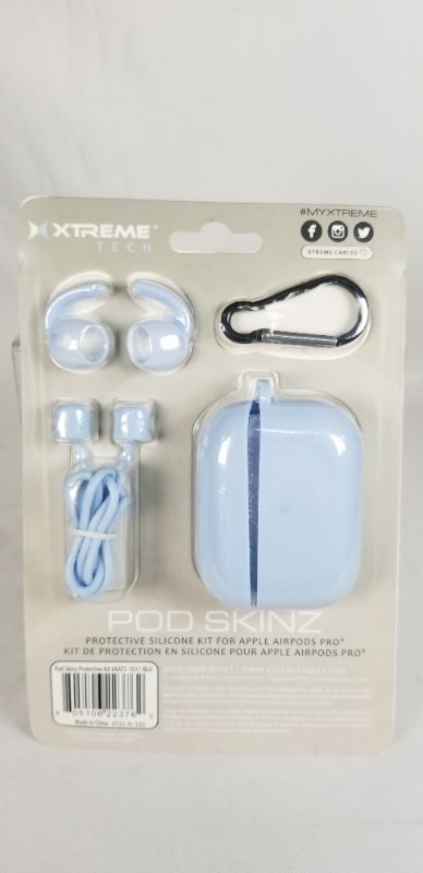 Photo 2 of 4 PIECE POD SKINZ PROTECTIVE SILICONE KIT FOR APPLE AIRPRO INCLUDES PROTECTIVE CASE, CARABINER,SPORT HOOKS AND NECK STRAP NEW