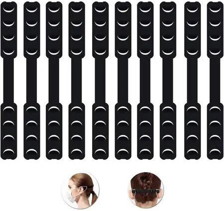 Photo 1 of 10 PIECE BLACK SILICONE MASK EAR SAVERS NEW