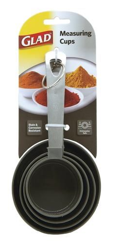 Photo 1 of 4 PIECE GRAY MEASURING CUPS, STAIN AND CORROSION RESISTANT, DISHWASHER SAFE NEW