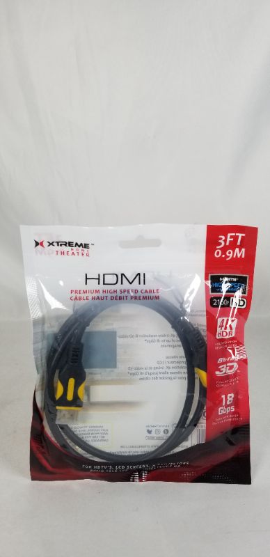 Photo 1 of 3 FEET PREMIUM 4K HIGH SPEED HDMI CABLE WITH 18GBPS TRANSFER RATE NEW