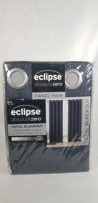 Photo 3 of ECIPSE ABSOLUTE ZERO PANEL PAIR TOTAL BLACKOUT   GROMMET PANELS 84 INCH LENGTHN KIMBALL/DUSK LIGHT FILTERING, REDUCE NOIDE, AND SAVE ENERGY NEW