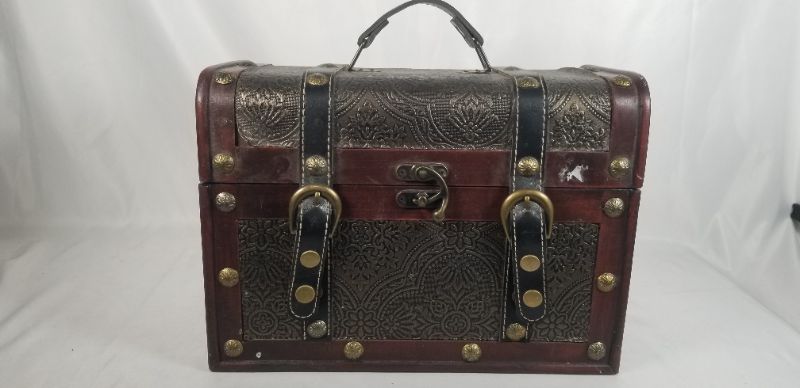 Photo 1 of Pirate Treasure Vintage Chest  Handmade Decorative Wooden Box Trinket Jewelry Storage Case used