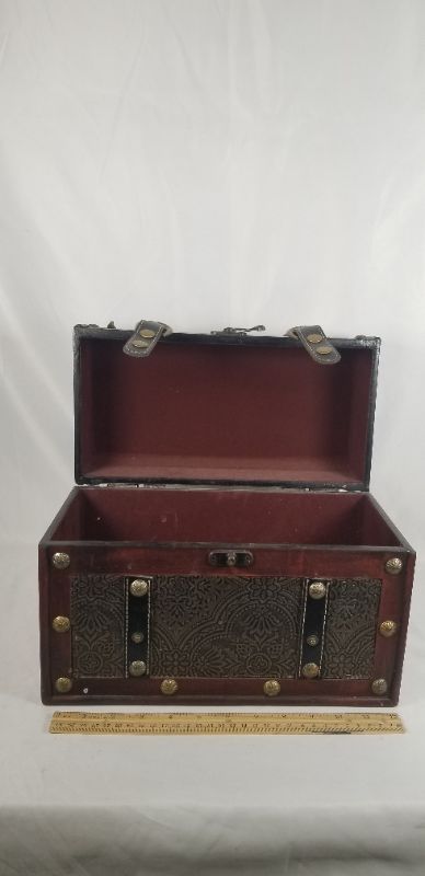 Photo 4 of Pirate Treasure Vintage Chest  Handmade Decorative Wooden Box Trinket Jewelry Storage Case used