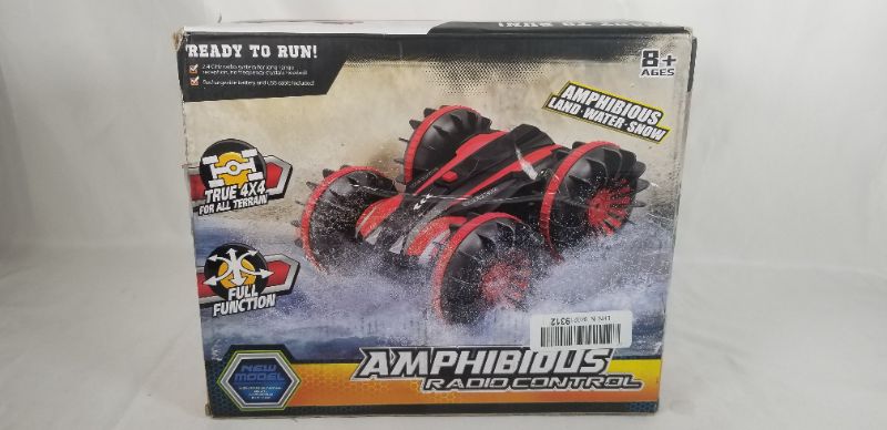 Photo 5 of Amphibious Waterproof Remote Control Car 2.4Ghz 4WD RC 360 Degree Spins Cars Toy for Kids Used