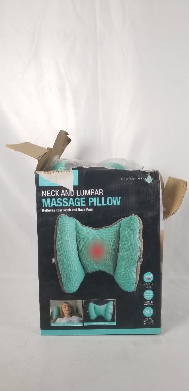 Photo 5 of NUVO MED SPA SERIESNECK AND LUMBAR MASSAGE PILLOW 2 in 1 Neck And Back Pillow Relives your Neck and Back Pain Easy Power On/Off Switch Dual Powerful Massage Modes Promote Muscle Relaxation Material: 100% Polyester 