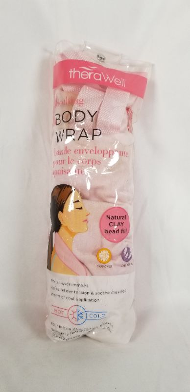 Photo 3 of Therawell Warming Clay Bead Body Wrap, Lavender & Chamomile Pack of 1, Pink