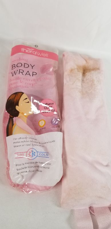 Photo 2 of Therawell Warming Clay Bead Body Wrap, Lavender & Chamomile Pack of 1, Pink