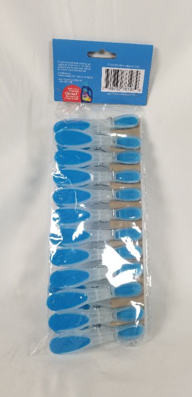 Photo 2 of 12 PACK PLASTIC CLOTHESPINS WITH NO SLIP GRIP NEW