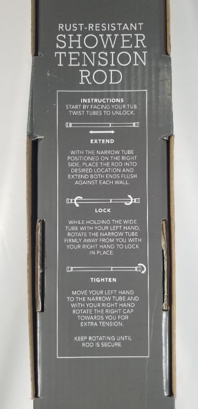 Photo 3 of Threshold Fine Line Finial Ez Up Rust Resistant Shower Rod Oil Rubbed Bronze - Threshold153 New