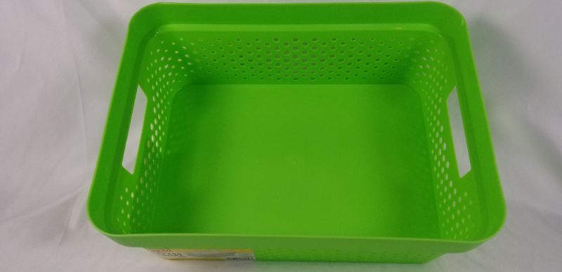 Photo 6 of GREEN 2 GALLON STORAGE BASKET 13.875 10.125 x 5.375 INCHES NEW