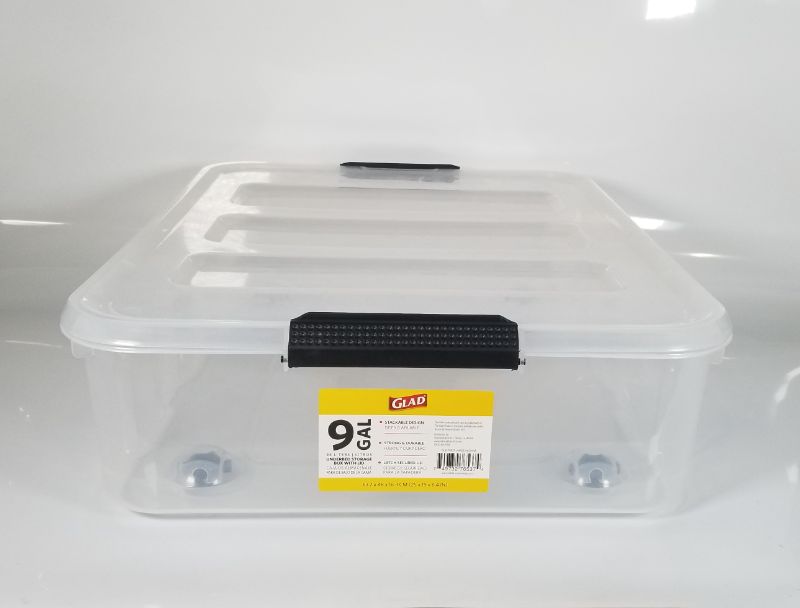 Photo 1 of 9 GALLON UNDER THE BED STORAGE BOX WITH LID AND WHEELS 25 X 19 X 6.4 INCHES NEW