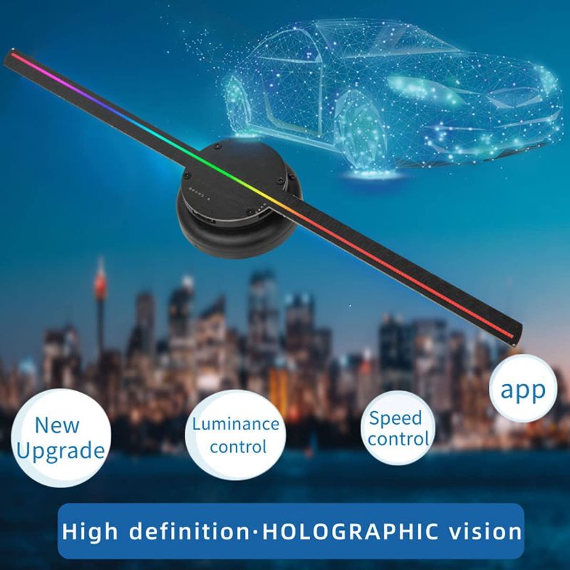 Photo 1 of HOLOGRAPHIC DIGITAL SIGN AND LOGO OR PHOTO REMOTE AND LUMINANCE CONTROL SIM CARD SLOT WALL MOUNT NEW