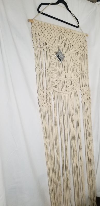 Photo 2 of MACRAME WALL HANGING DECOR HAND WOVEN 24 X 72 INCHES NEW 