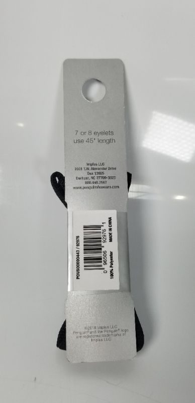 Photo 1 of BLACK 45 INCH OVAL SHOE LACES 100 PERCENT POLYESTER NEW