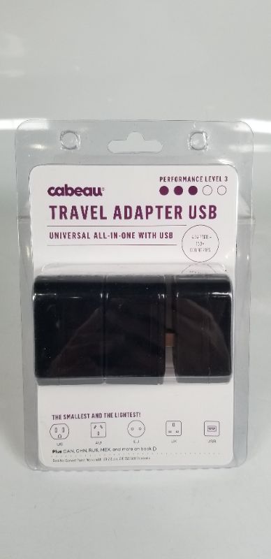 Photo 1 of BLACK UNIVERSAL TRAVEL ADAPTER USB NEW