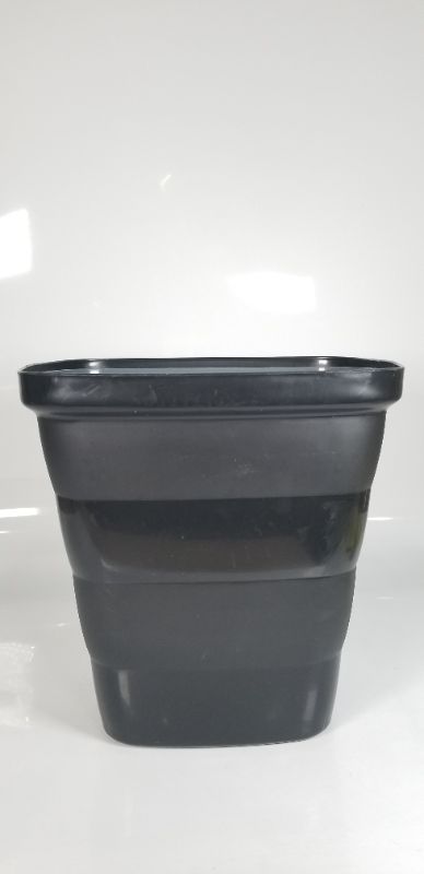 Photo 4 of Black Metro Plastic Waste Bin – 14L, Rectangle with Bag Ring New