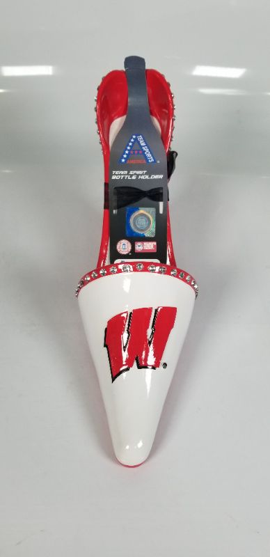 Photo 3 of Team Sports America Wisconsin Shoe Wine Bottle Holder NEW