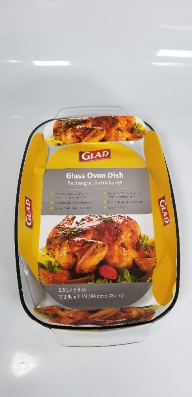 Photo 1 of 5.8QT Extra Large Rectangle Glass Oven Dish NEW