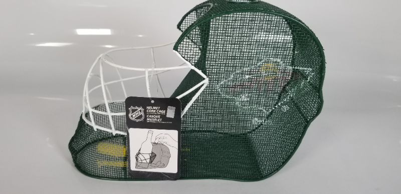 Photo 1 of Metal Mesh, Helmet Shaped, Minnesota Wild Wine Bottle Holder And Cork Holder NEW