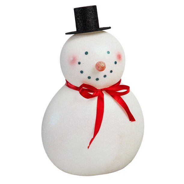 Photo 1 of 17'' Tall LED Acrylic Snowman Table Décor, 10.5'' x 6.5'' x 17.8'' inches