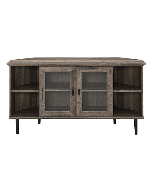 Photo 1 of Walker Edison Modern/Contemporary Gray Wash Corner Tv Stand Accommodates TVs up to 52-in NEW