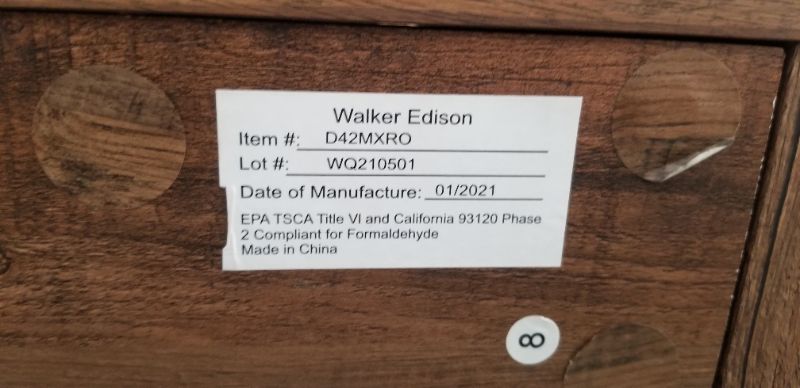 Photo 10 of Walker Edison - 42" Modern Farmhouse Wood X-Frame Cubby Computer Desk - Rustic Oak